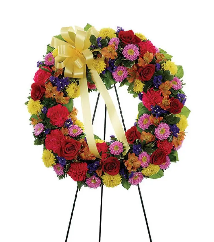 MULTI-COLOR STANDING SYMPATHY WREATH